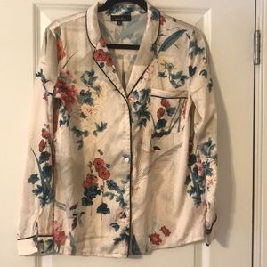 FREE SHIPPING!!! Lea & Viola Pajama Style Blouse